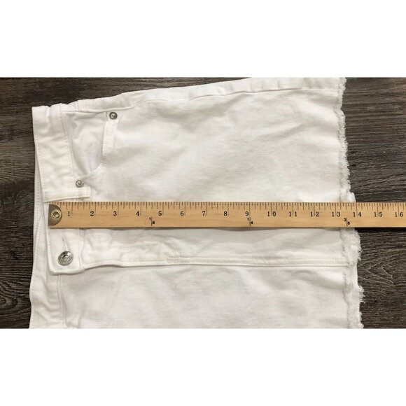 American Eagle Size 2 White Denim Jean Perfect Mini Skirt New without Tags - Picture 7 of 7